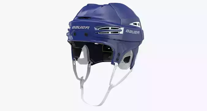 Hockey Helmet Bauer Re-Akt 100 Blue Low-poly 3D model
