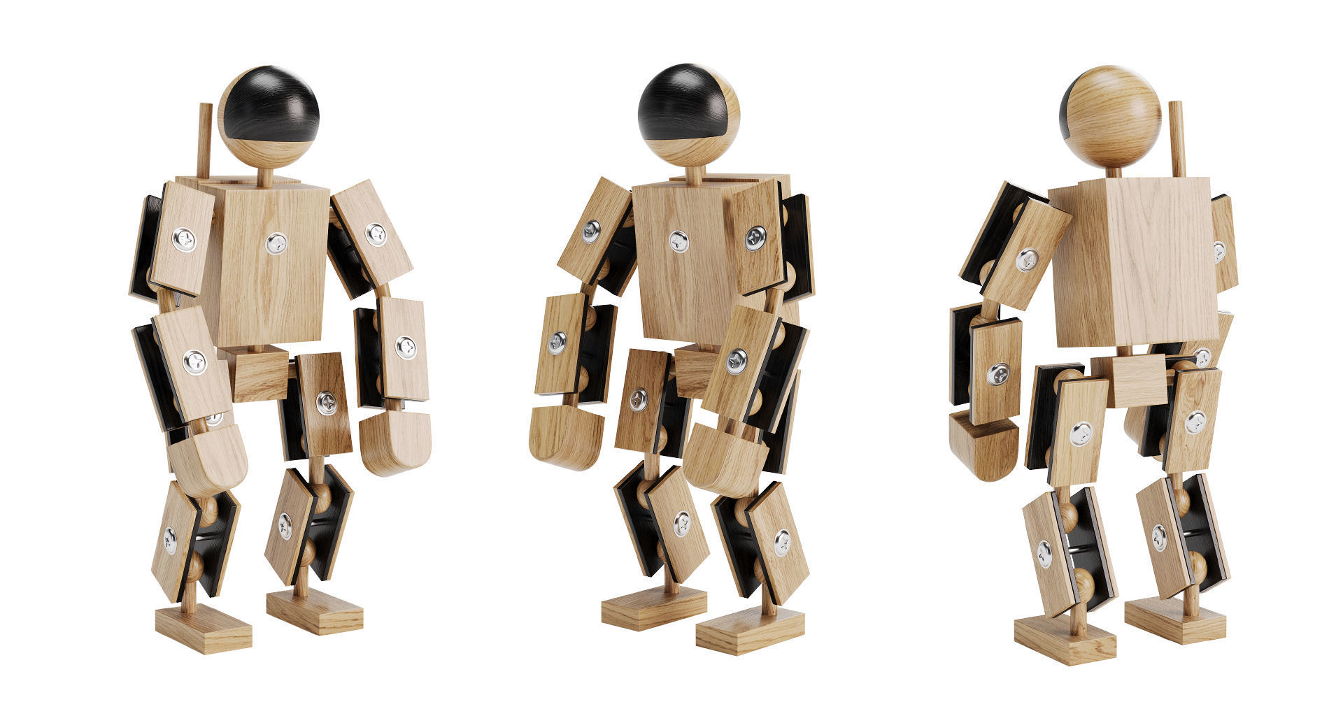 ASTRONAUT HELDEN AUS HOLZ 3D model_1