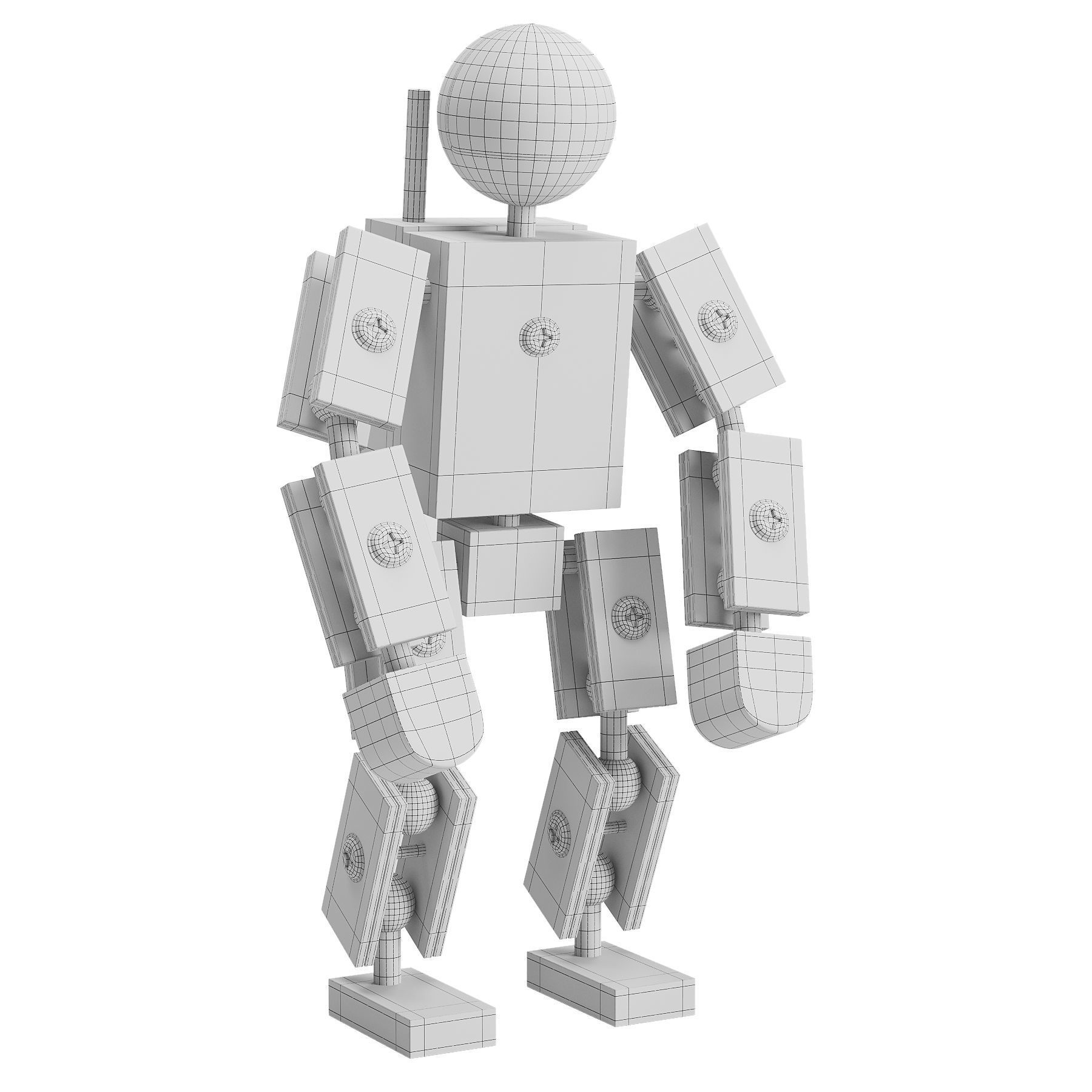 ASTRONAUT HELDEN AUS HOLZ 3D model_5