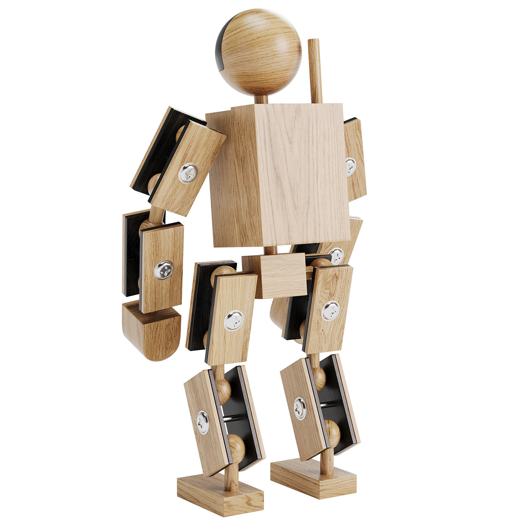 ASTRONAUT HELDEN AUS HOLZ 3D model_4