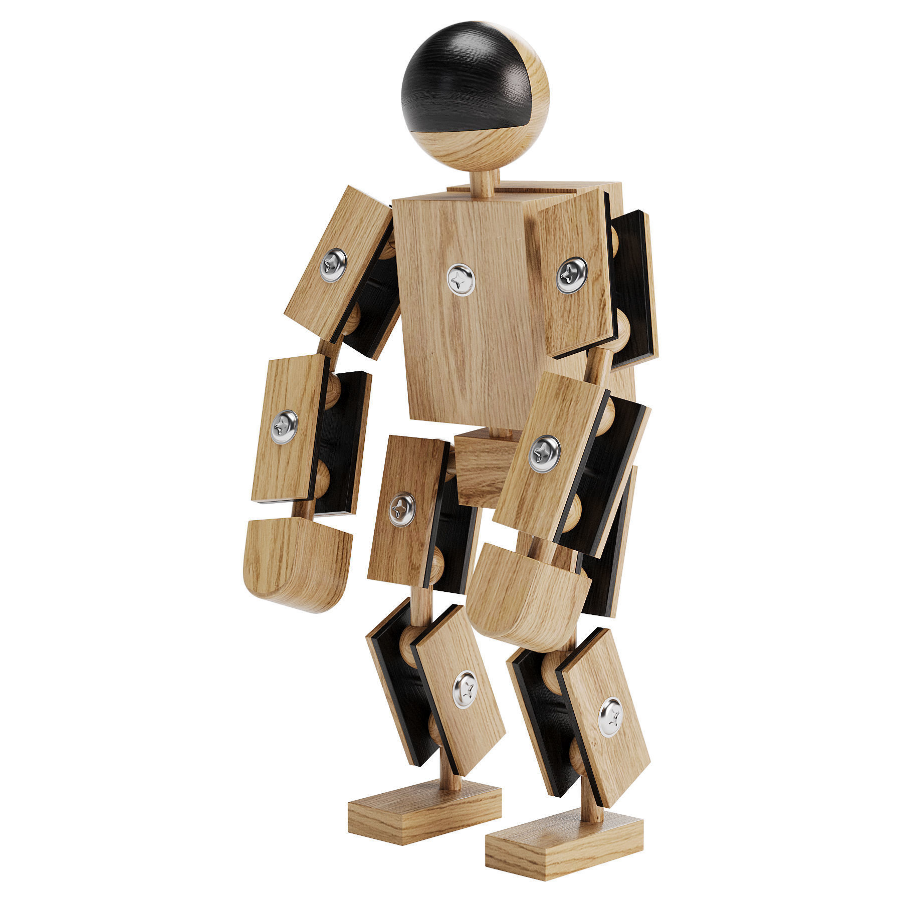 ASTRONAUT HELDEN AUS HOLZ 3D model_3