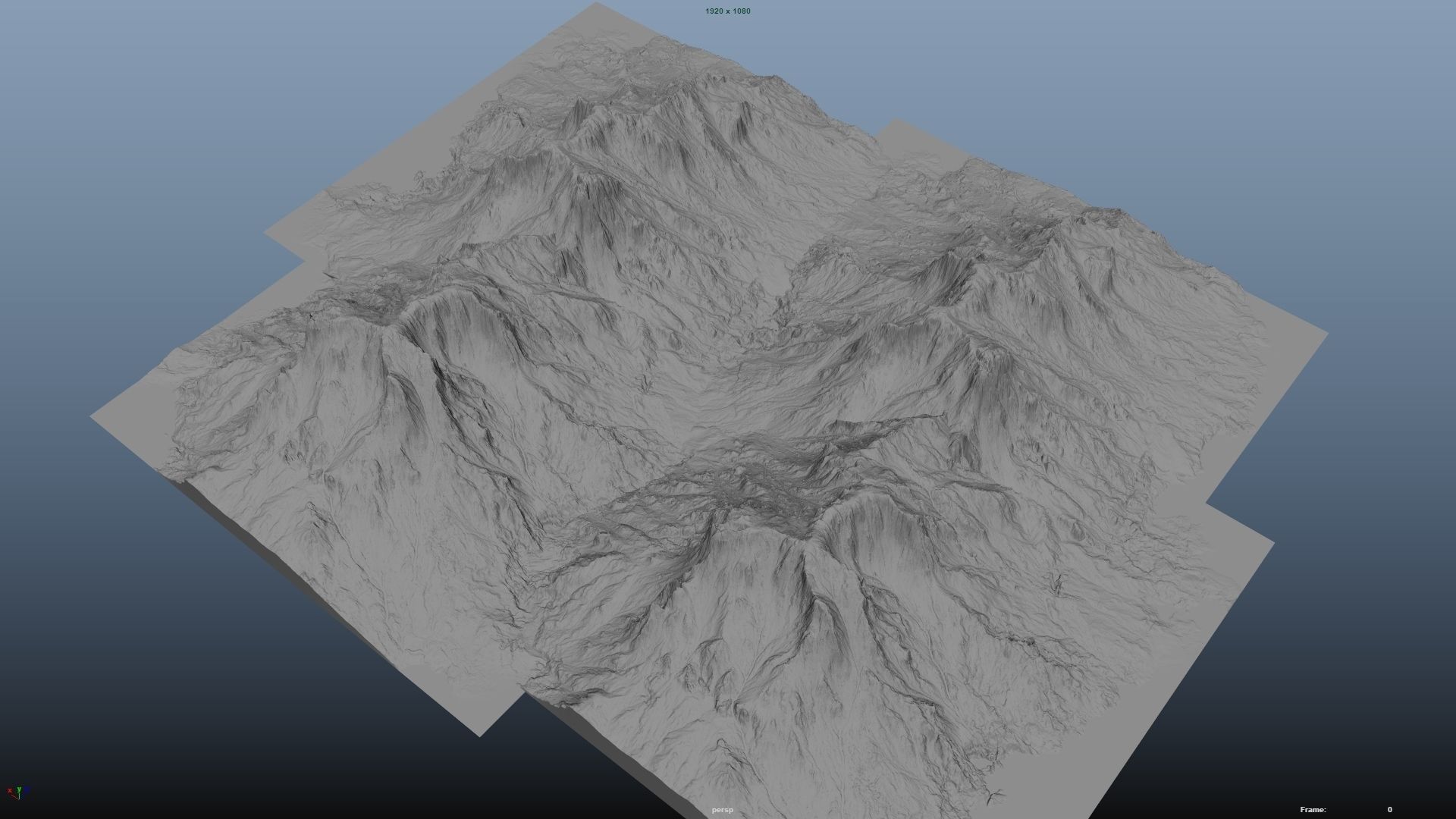 Mountain valley 3D model_9