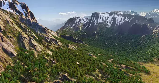 Mountain valley 3D model