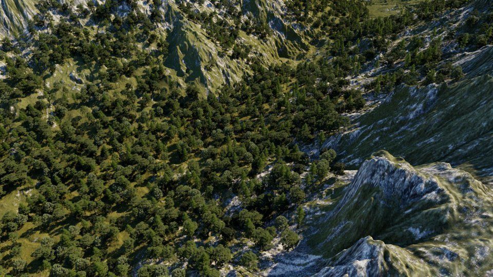 Mountain valley 3D model_1