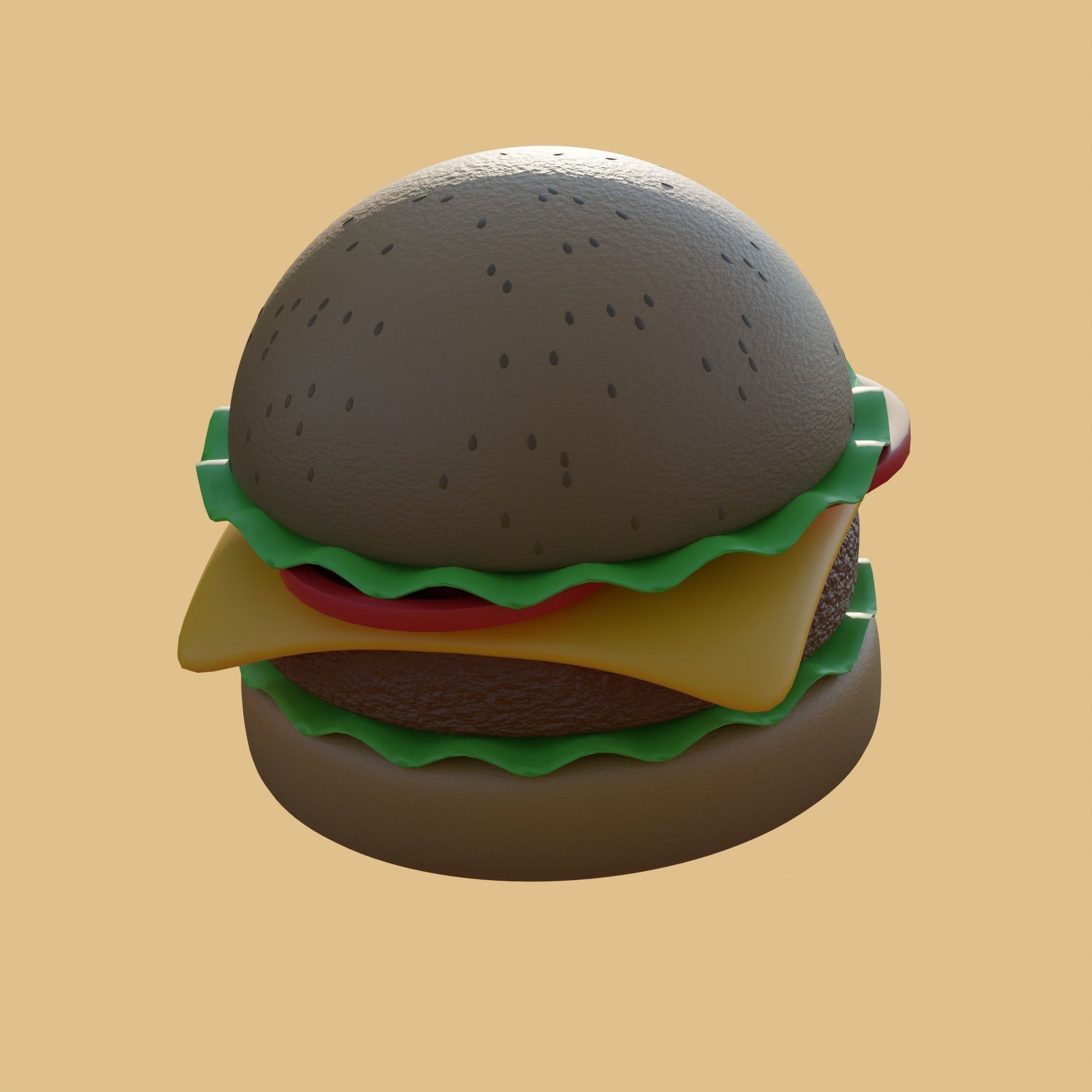 Burger 3D model_1