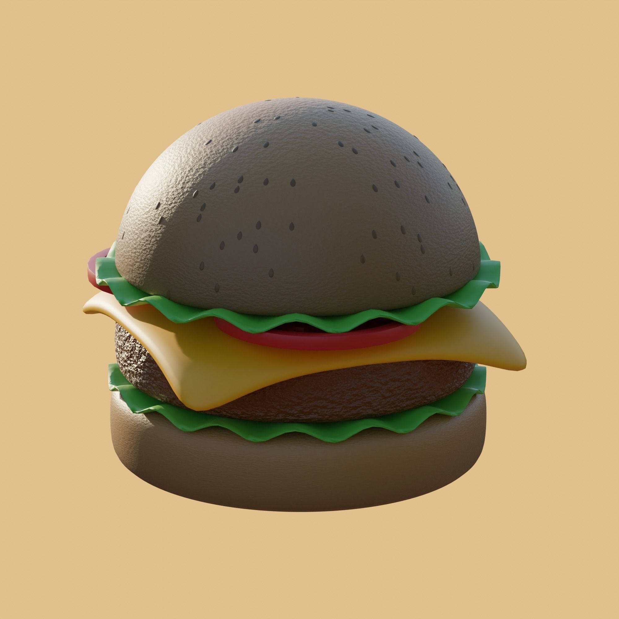 Burger 3D model_2