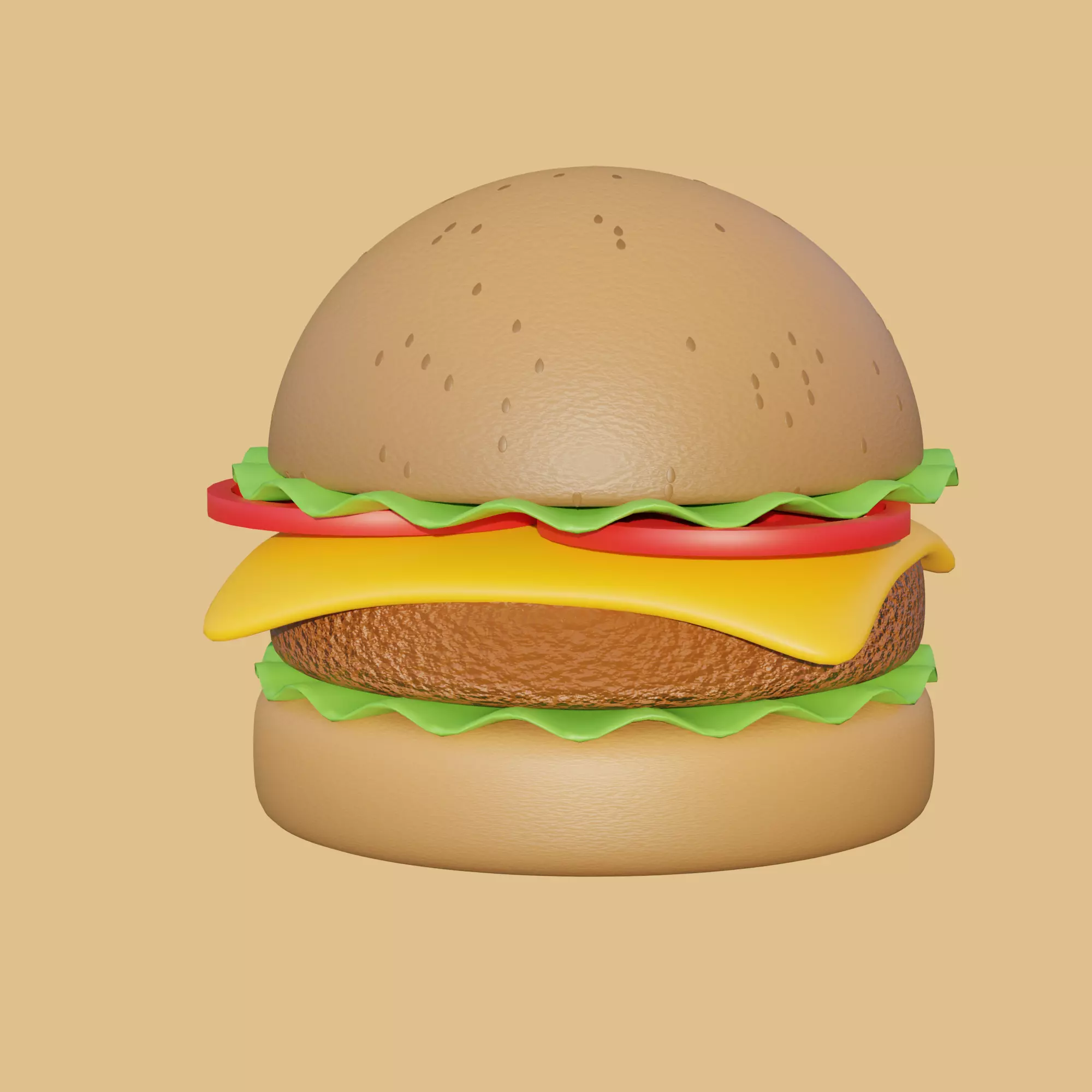 Burger 3D model_0