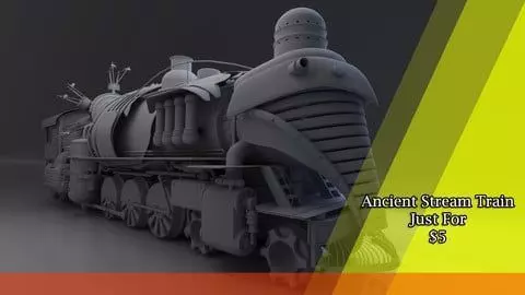 Ancient Stream Train 3D model