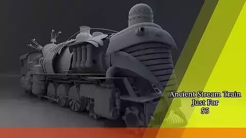 Ancient Stream Train 3D model