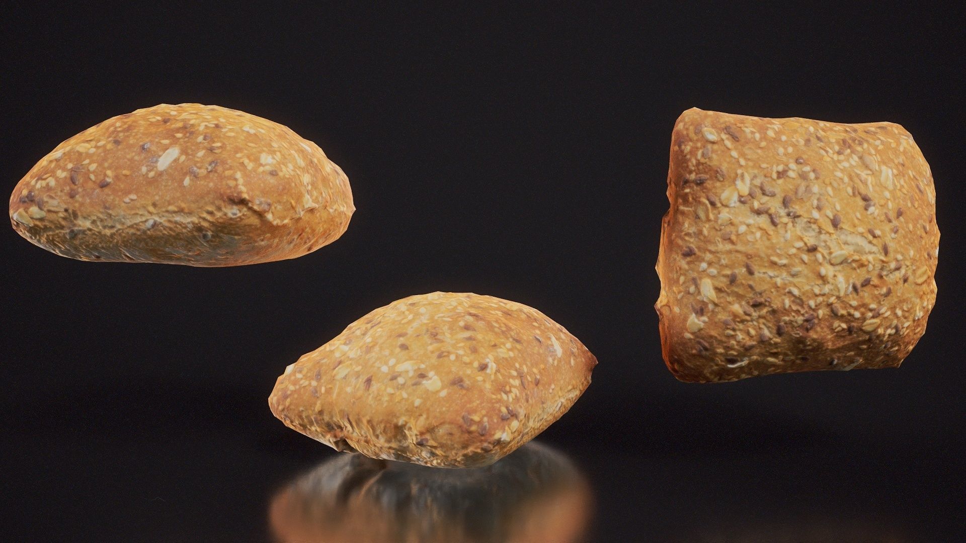 Square Seed Pistolet Low-poly 3D model_3