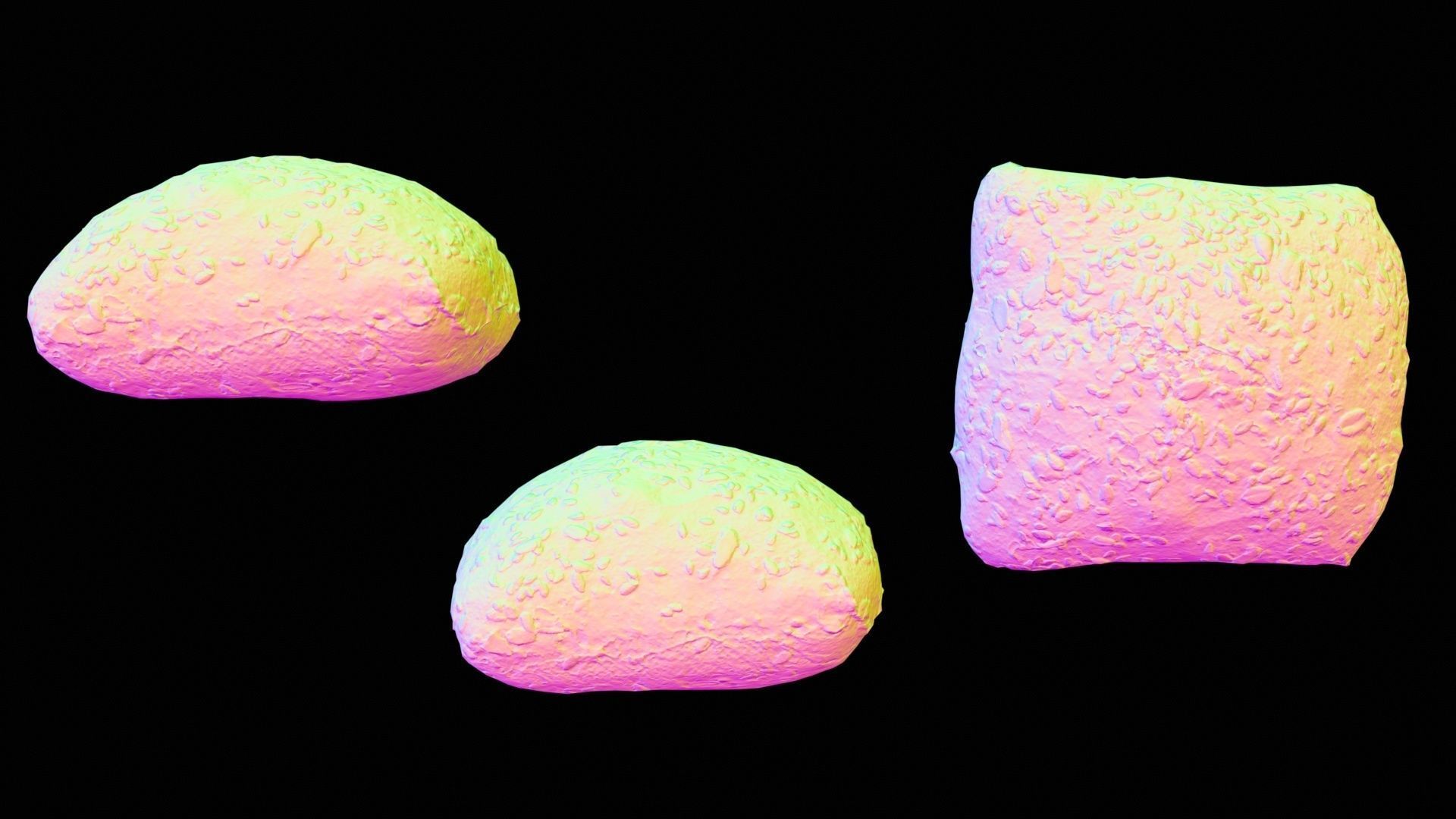 Square Seed Pistolet Low-poly 3D model_14