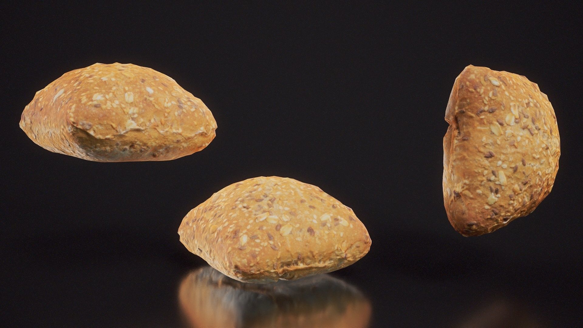 Square Seed Pistolet Low-poly 3D model_5