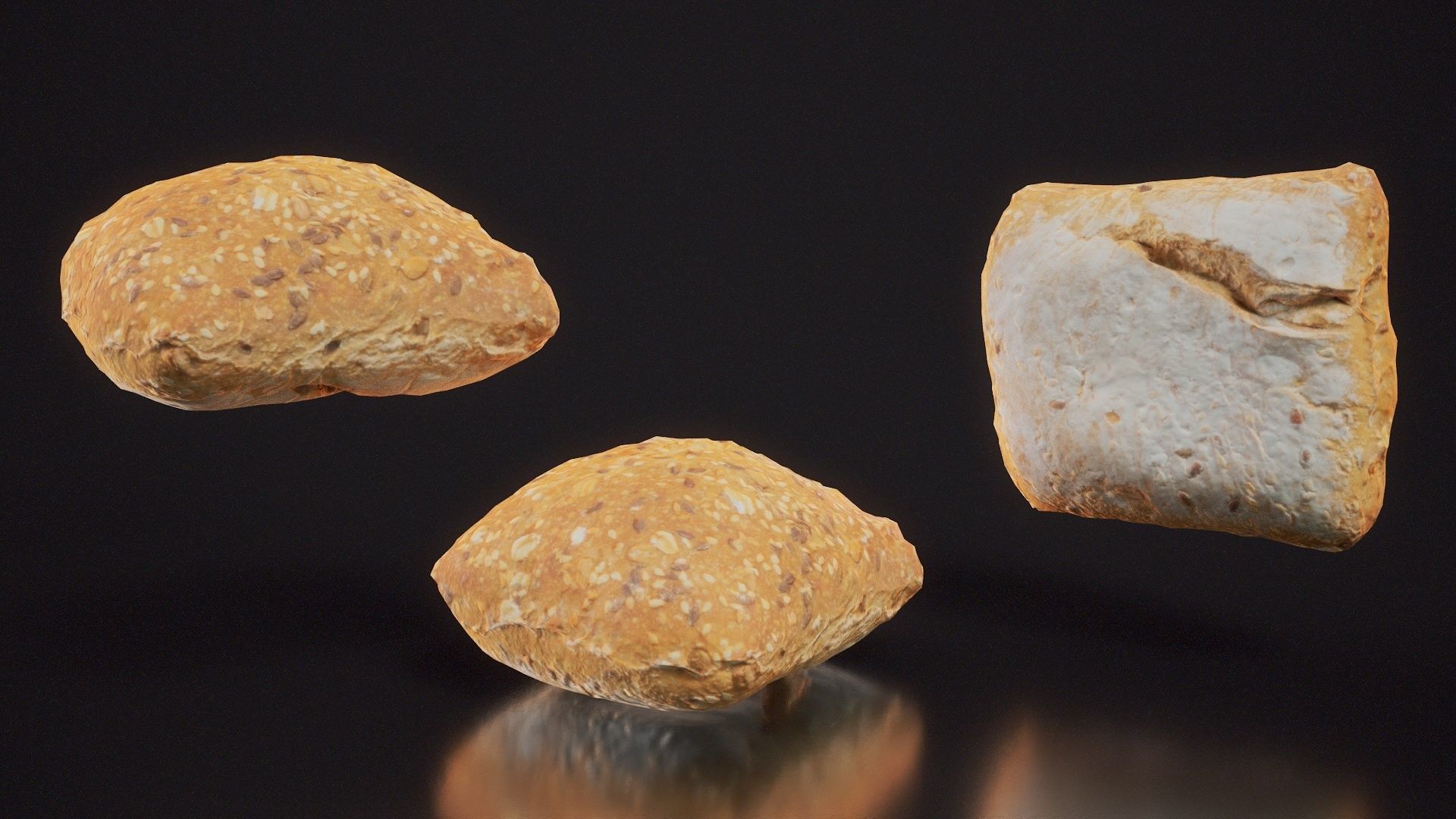 Square Seed Pistolet Low-poly 3D model_9