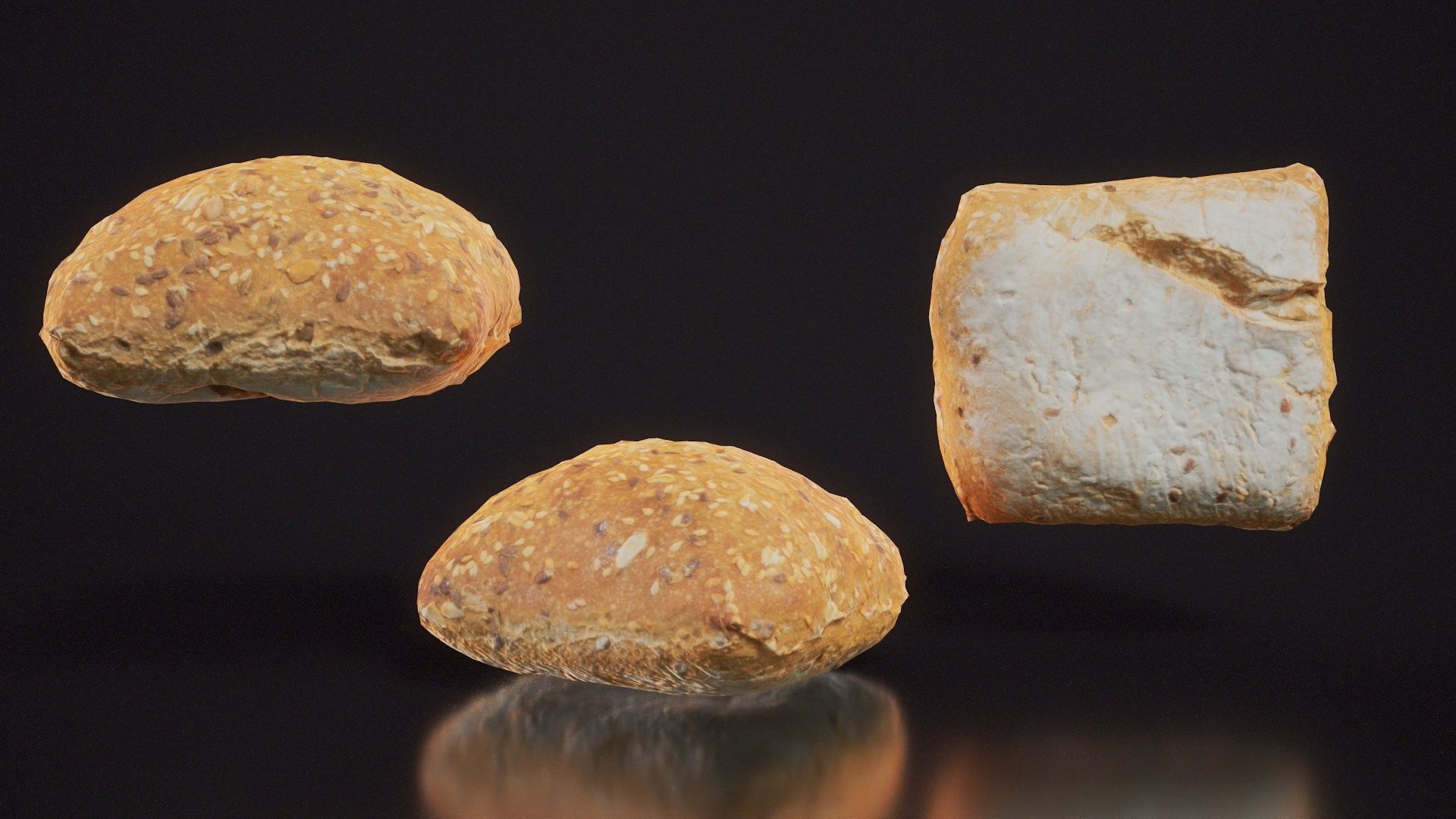 Square Seed Pistolet Low-poly 3D model_12