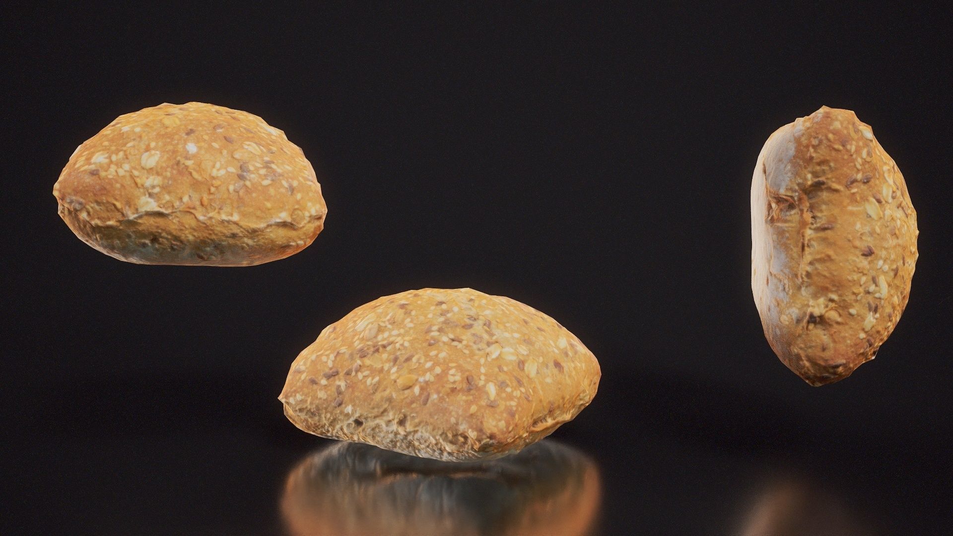 Square Seed Pistolet Low-poly 3D model_6