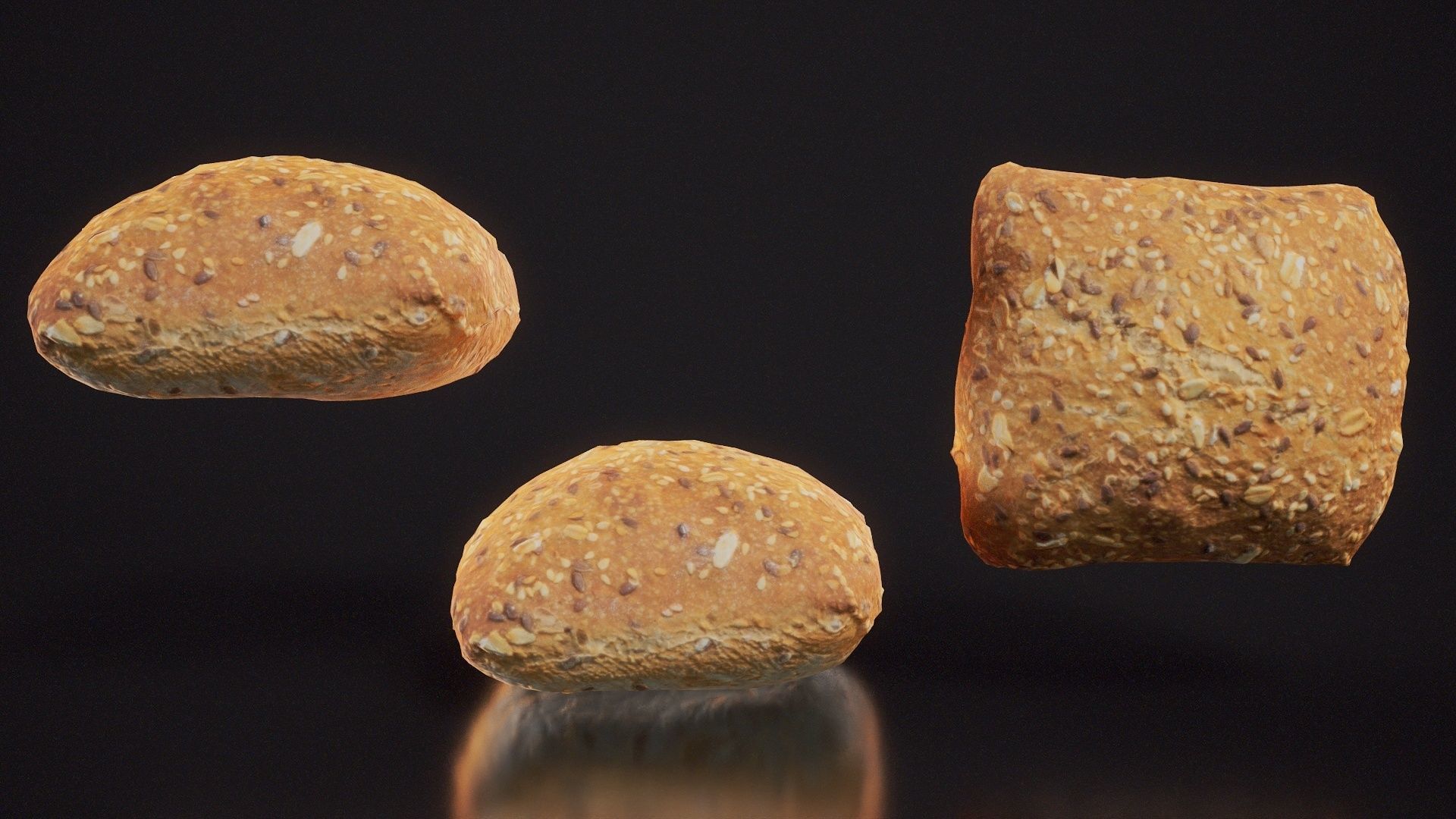 Square Seed Pistolet Low-poly 3D model_1