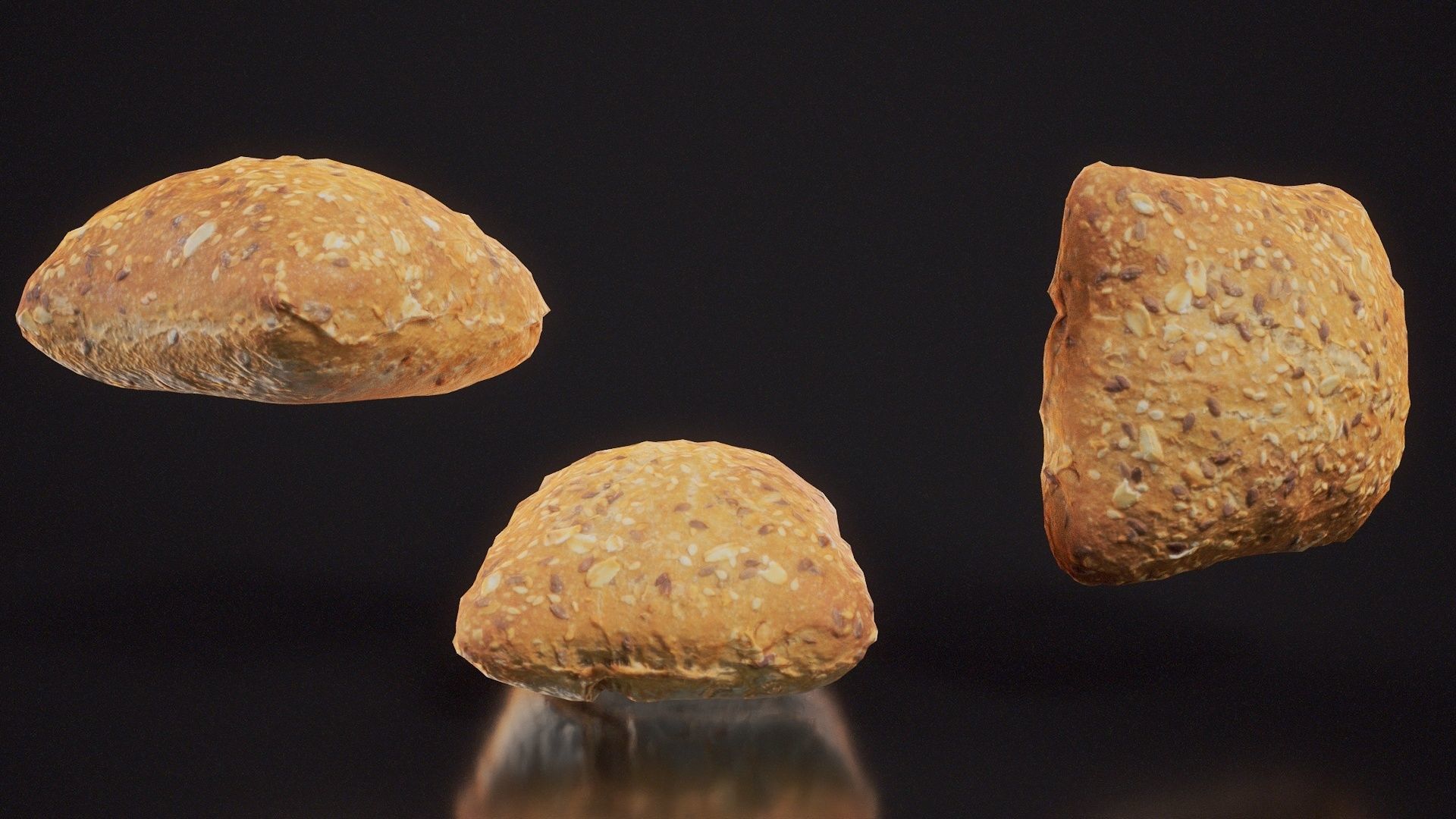 Square Seed Pistolet Low-poly 3D model_4