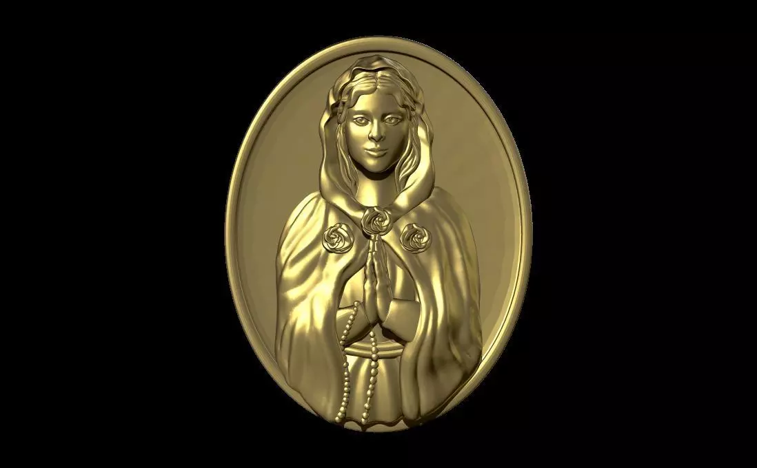 Mystical Rose pendant 3D print model