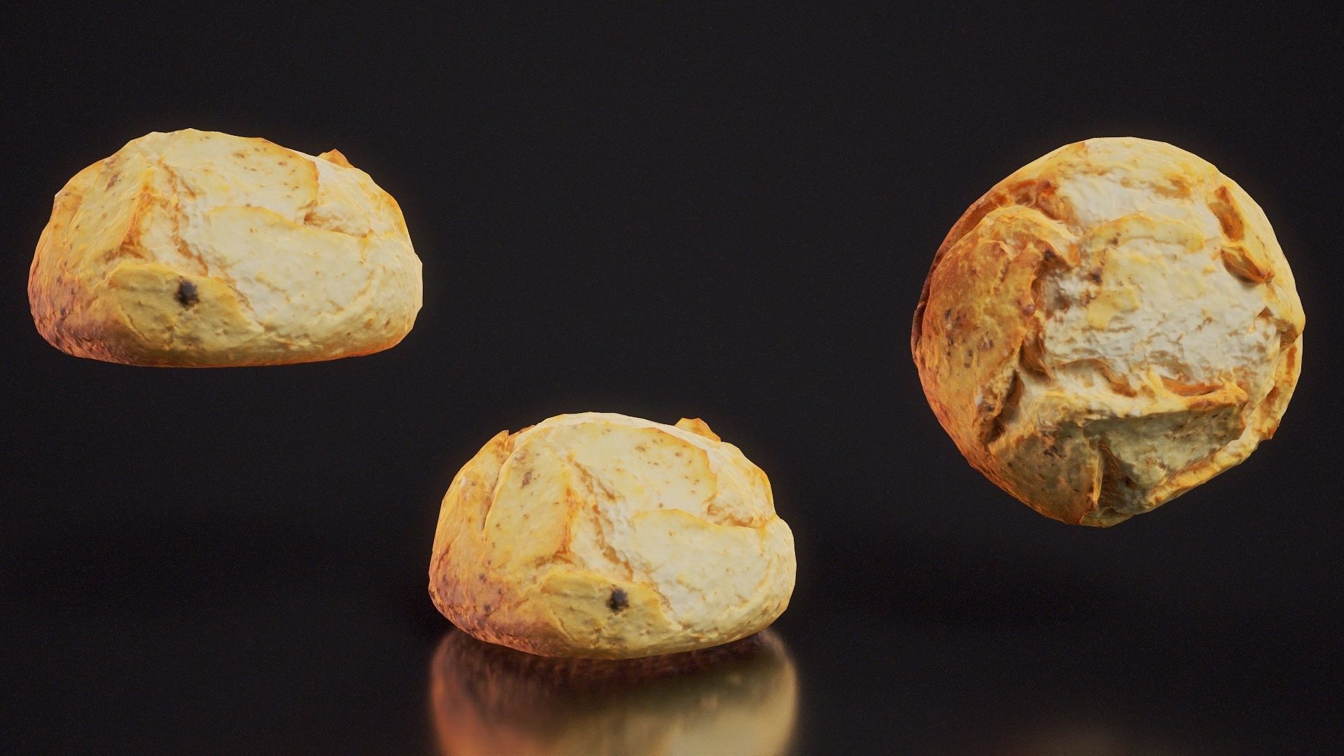 Sour Dough Pistolet Low-poly 3D model_1