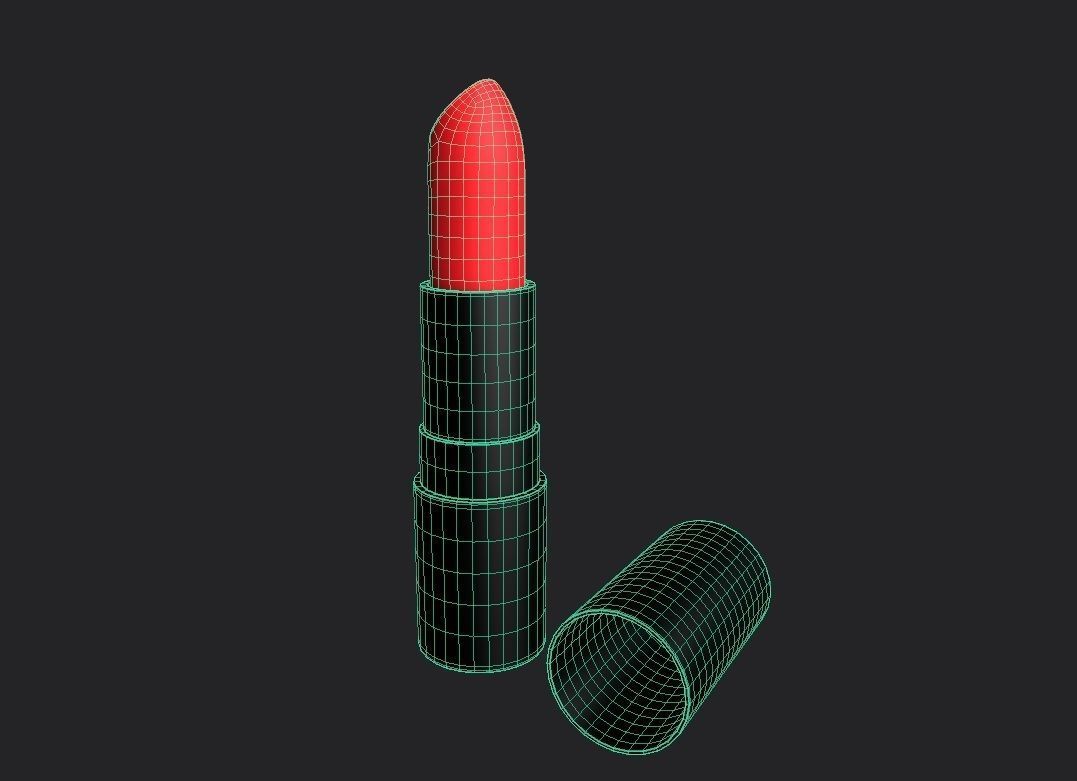 Lipstick M01 Low-poly 3D model_5