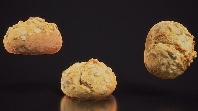 Pumpkin Seed Pistolet Low-poly 3D model 5