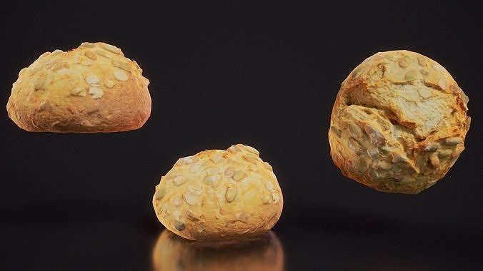 Pumpkin Seed Pistolet Low-poly 3D model 3