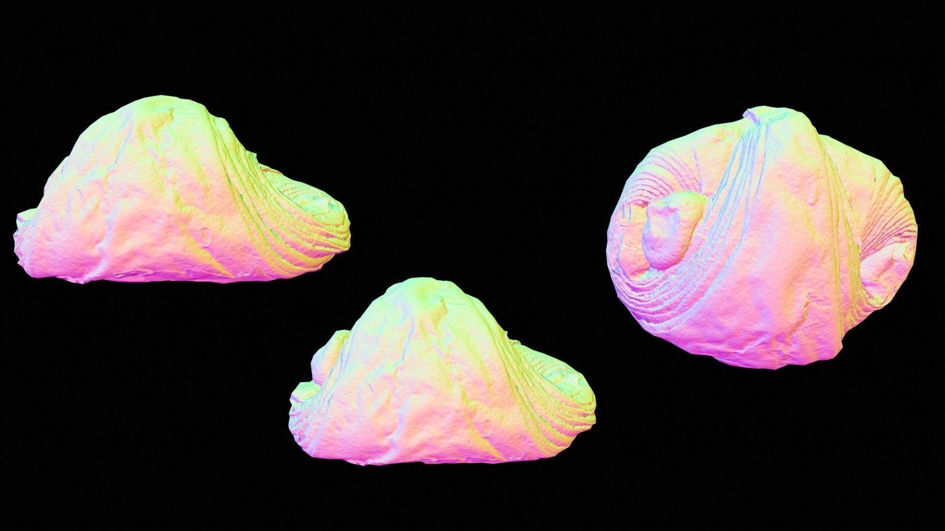 Pudding Croissant Low-poly 3D model_14