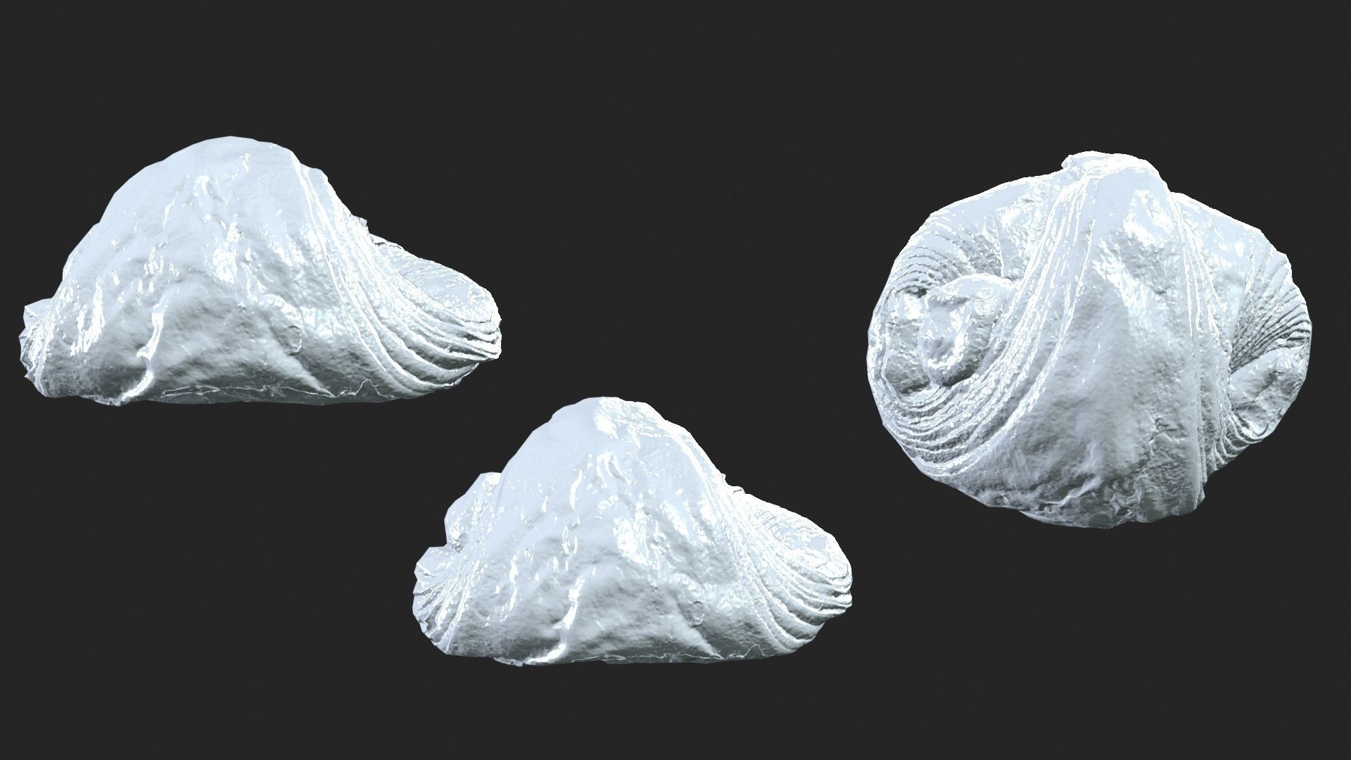 Pudding Croissant Low-poly 3D model_13