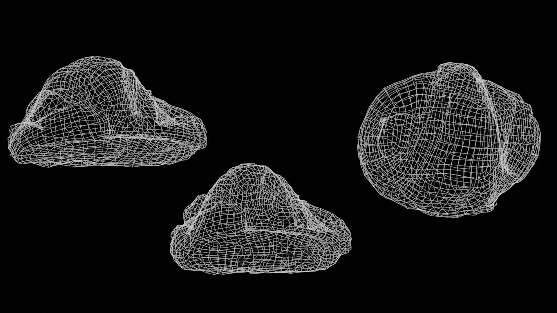 Pudding Croissant Low-poly 3D model_15