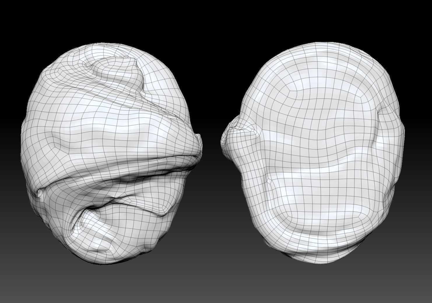 Pudding Croissant Low-poly 3D model_16