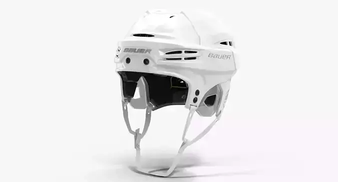 Hockey Helmet Bauer Re-Akt 100 White Low-poly 3D model