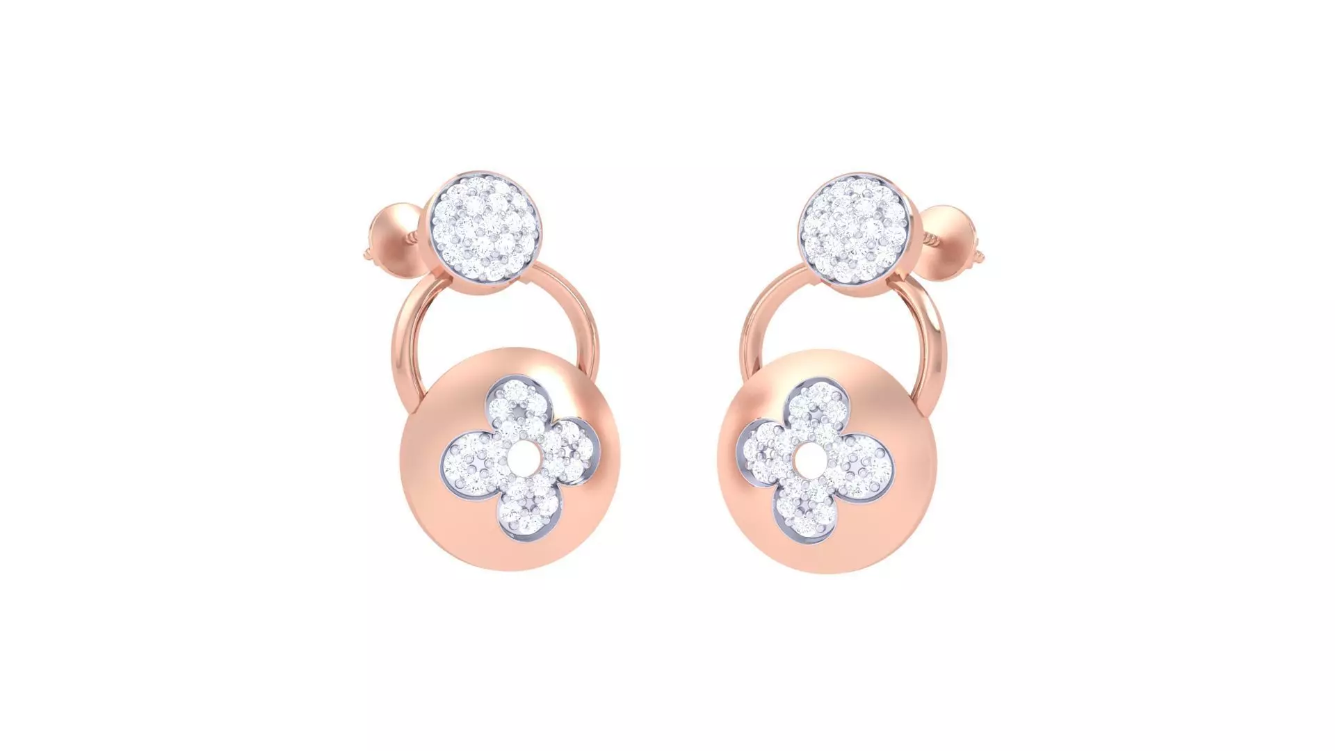 GemStone Diamond Light weight earring 34 3D print model