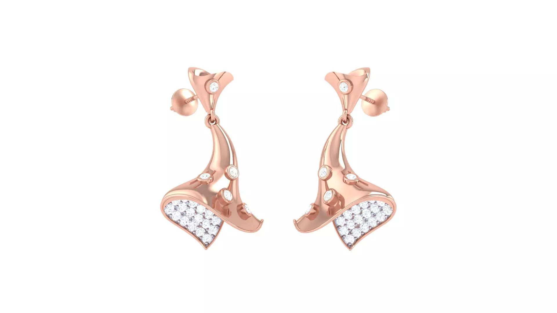 GemStone Diamond Light weight earring 29 3D print model