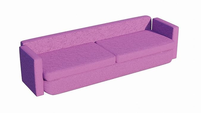 sofa low poly Low-poly 3D model