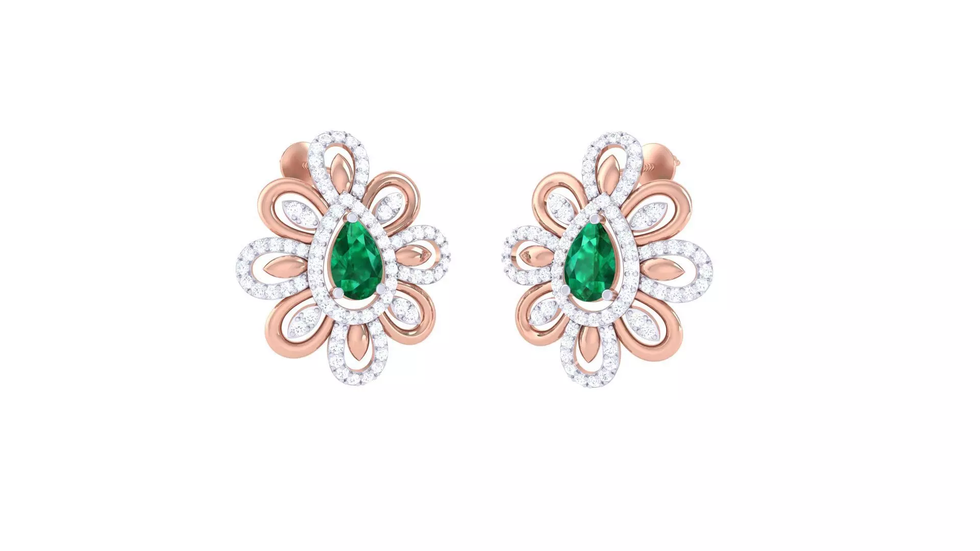 GemStone Diamond Light weight earring 11 3D print model