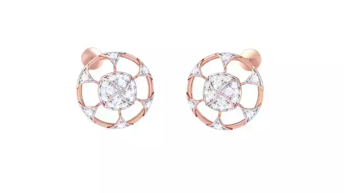 GemStone Diamond Light weight earring 07 3D print model
