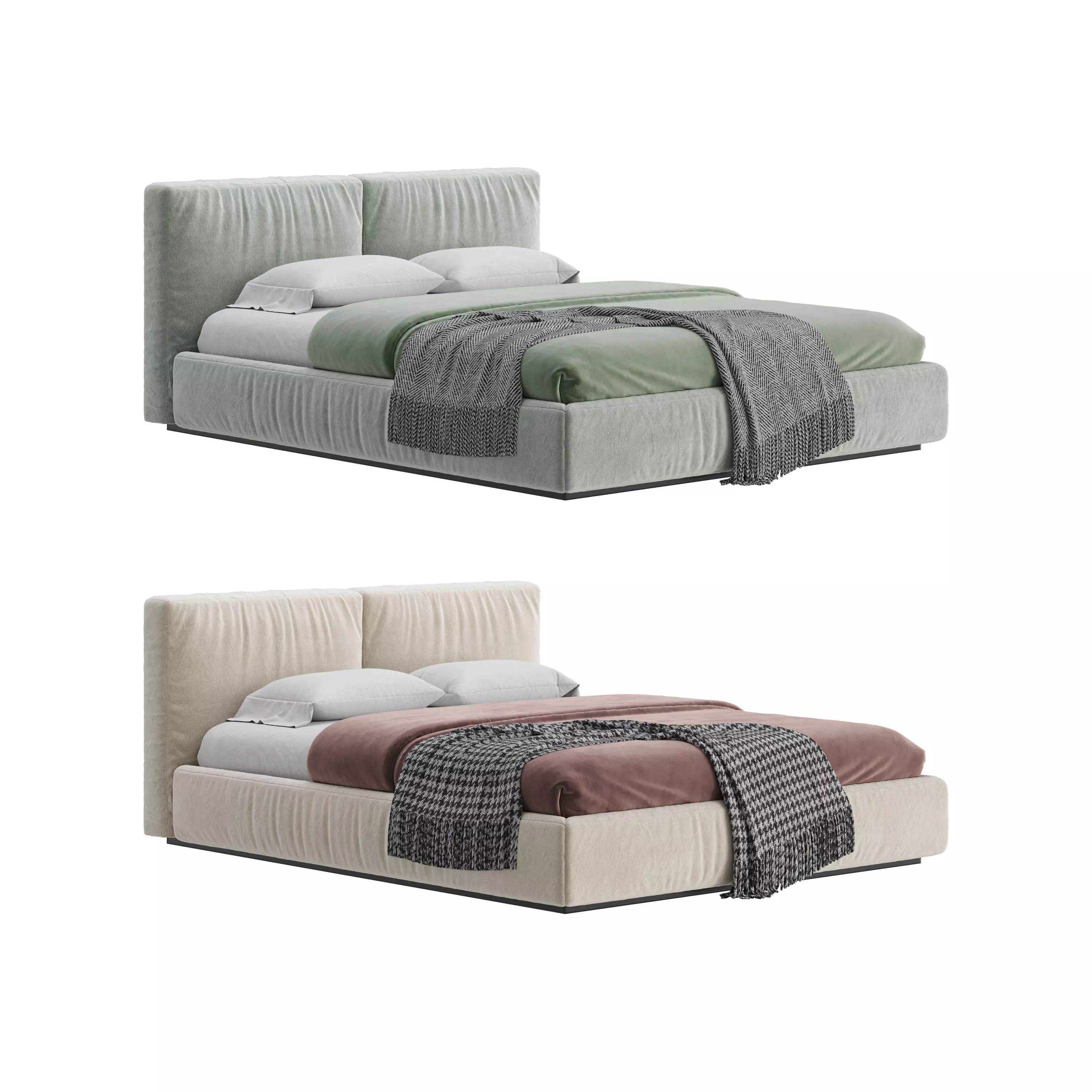 BRICK bed 3D model_0