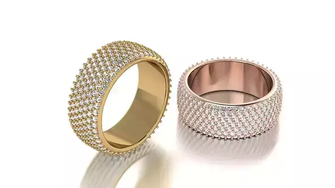 Engagement Men Ring STL 3D Model Jewelry Design