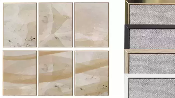 6 Abstract Frames Set 003 3D model