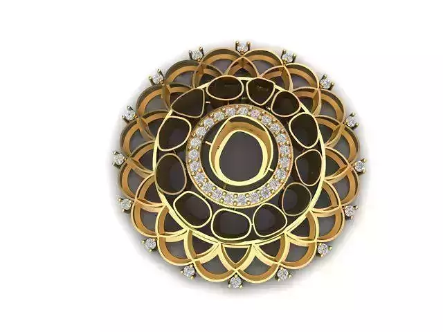 Polki earring 3D print model