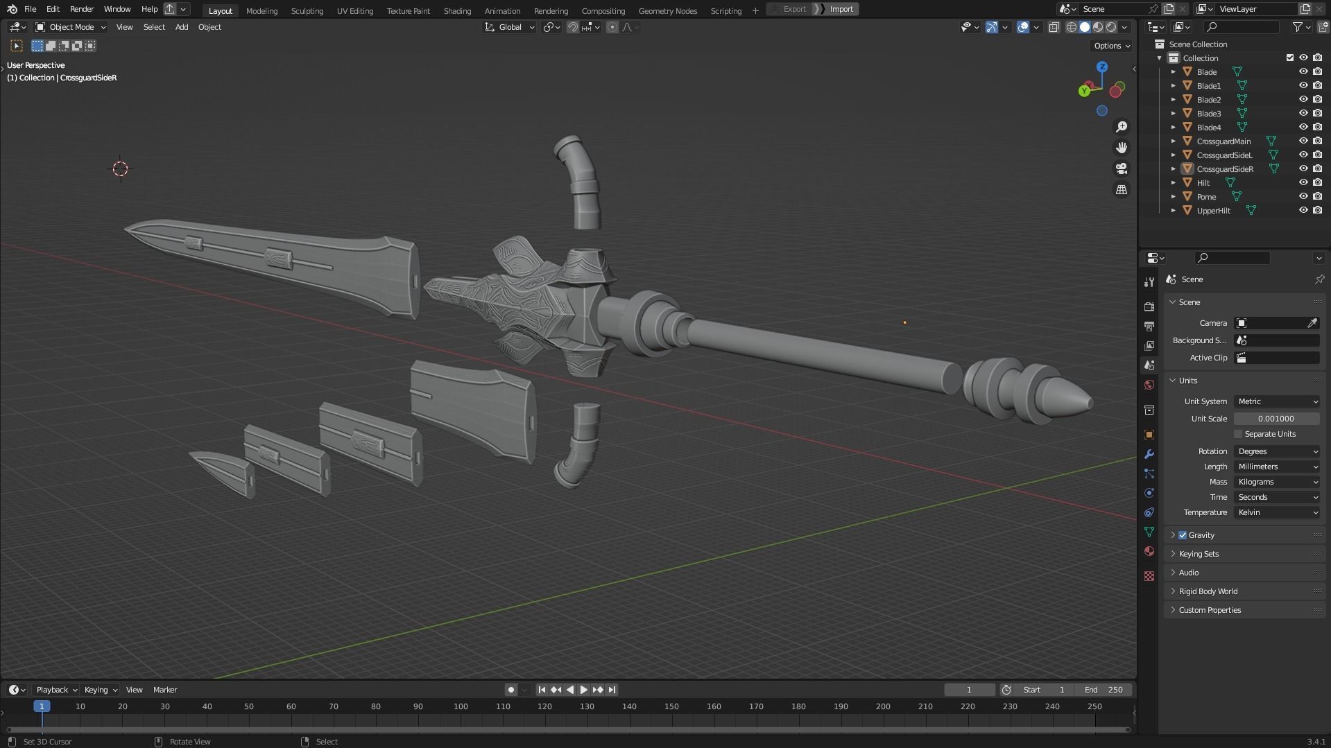 Dark Souls Knight Artorias Abysswalker GreatSword for Cosplay 3D print model_13