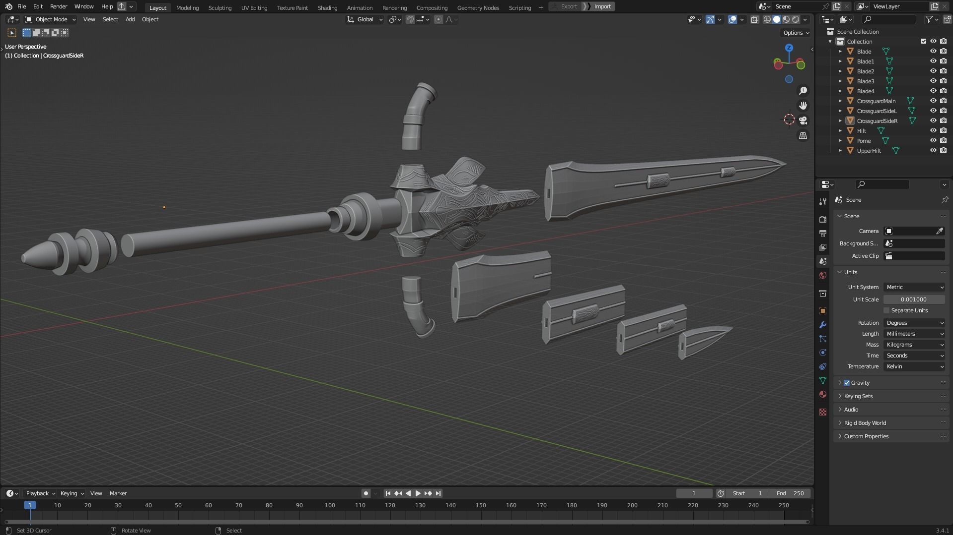 Dark Souls Knight Artorias Abysswalker GreatSword for Cosplay 3D print model_11