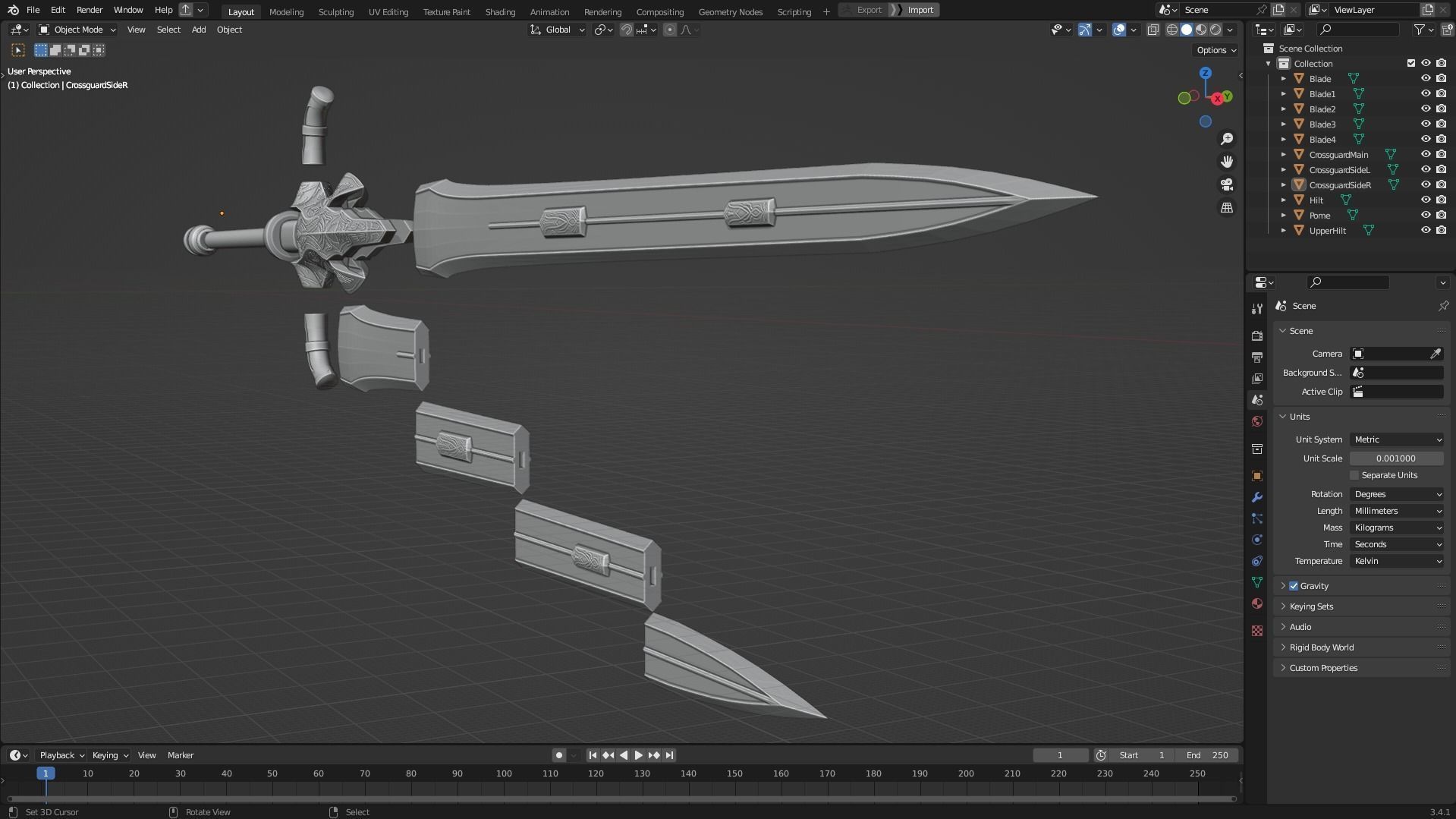 Dark Souls Knight Artorias Abysswalker GreatSword for Cosplay 3D print model_12