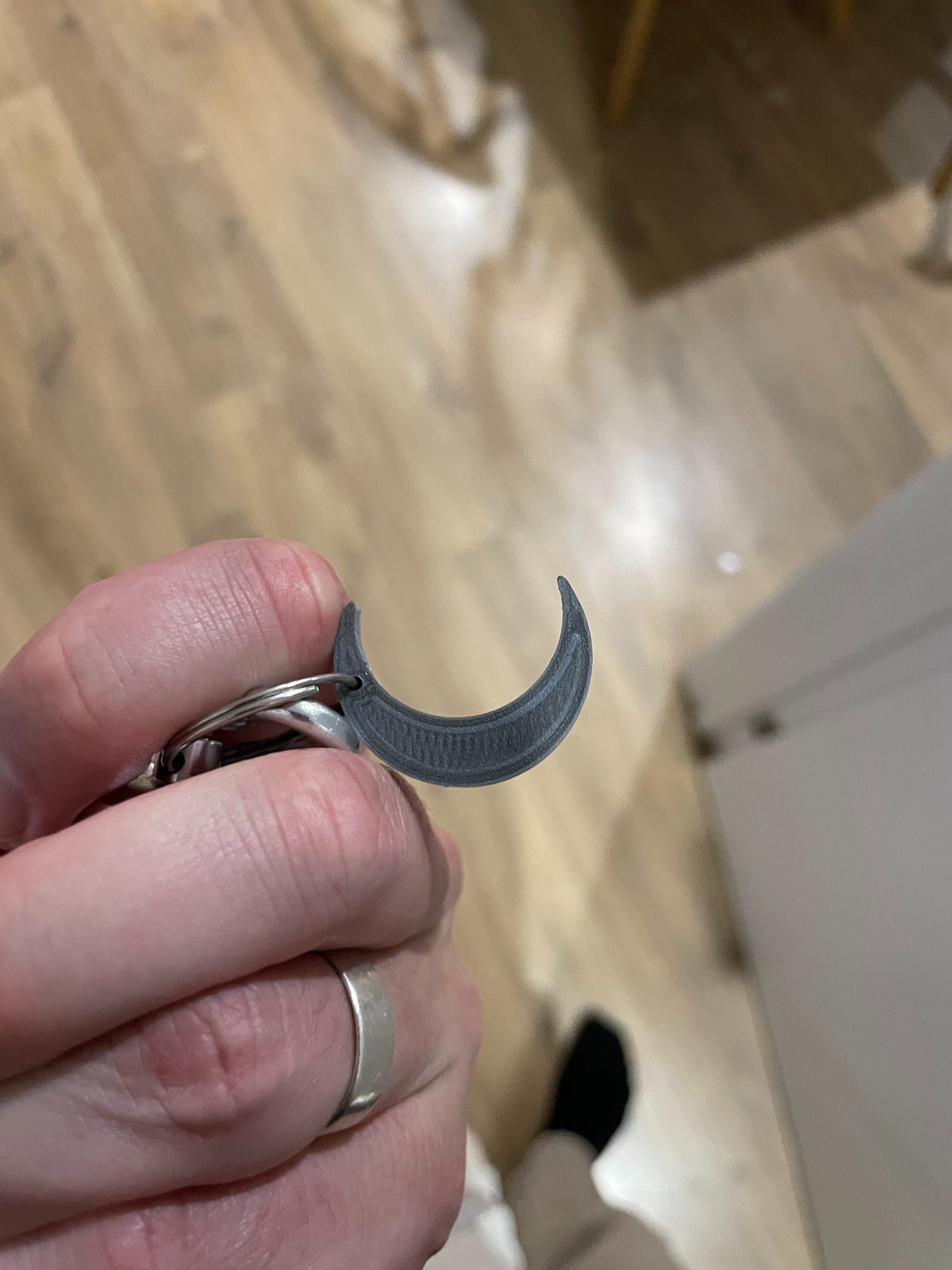 Sun and Moon Keytags 3D print model_3