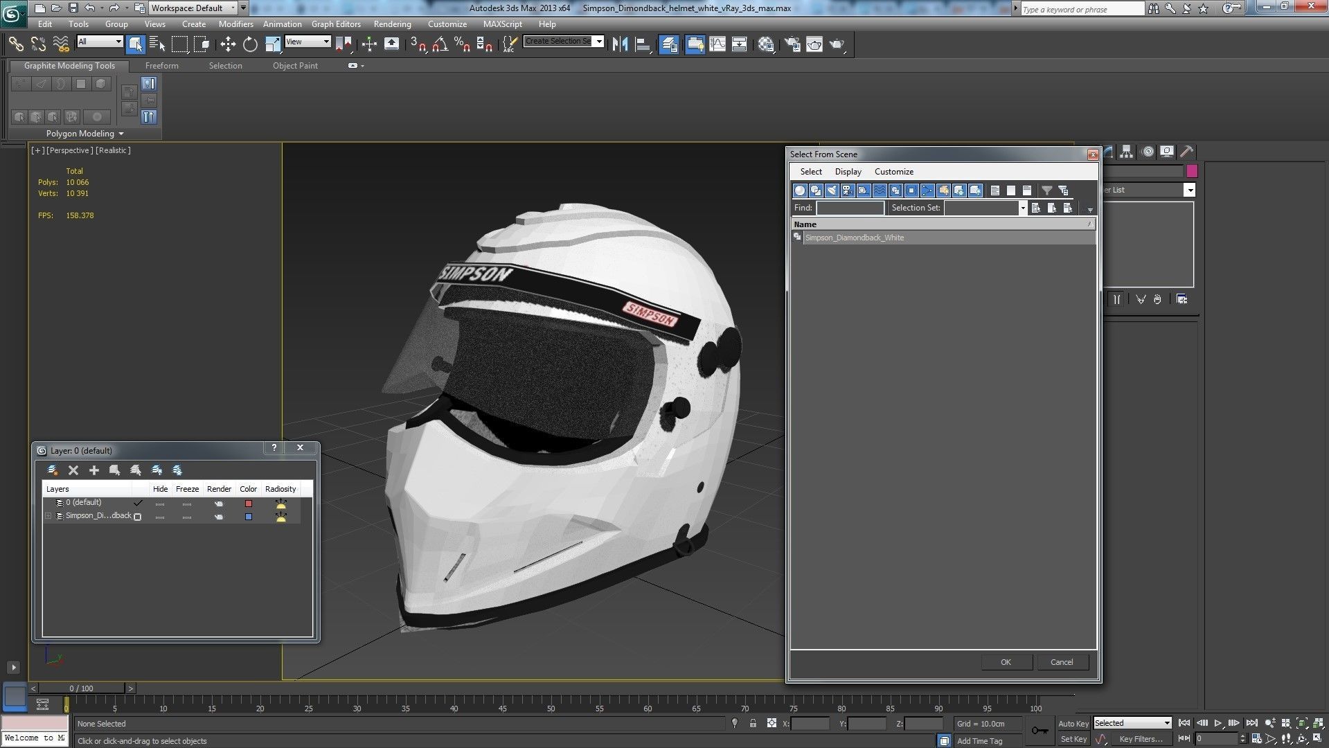 Simpson Diamondback White Low-poly 3D model_18