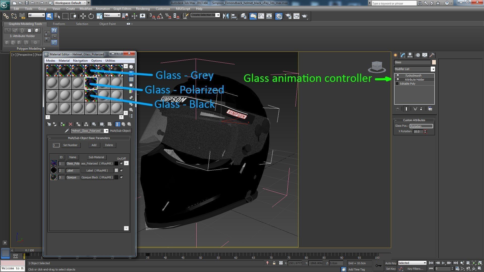 Simpson Diamondback White Low-poly 3D model_19