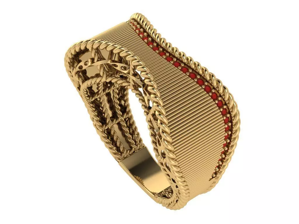 Polished ring model 3D print model