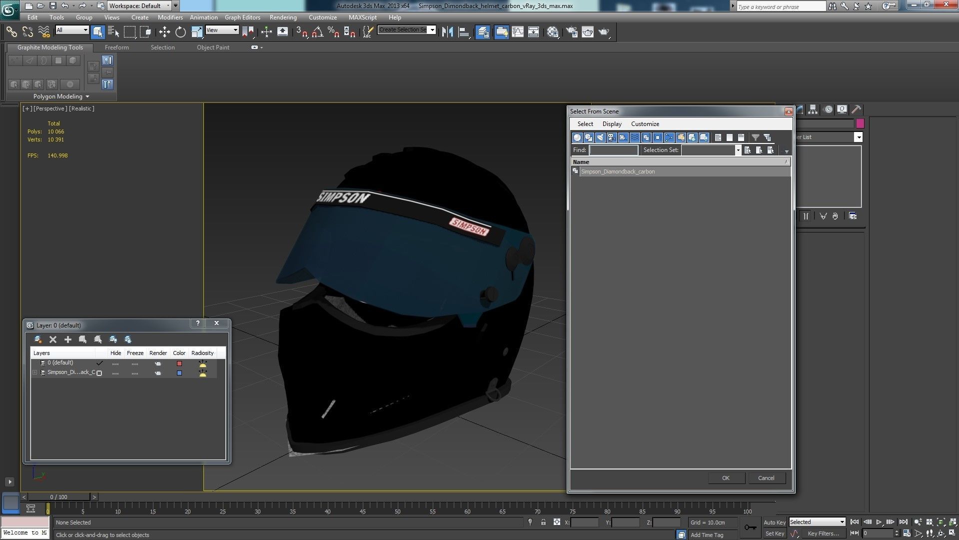 Simpson Diamondback Carbon Low-poly 3D model_18