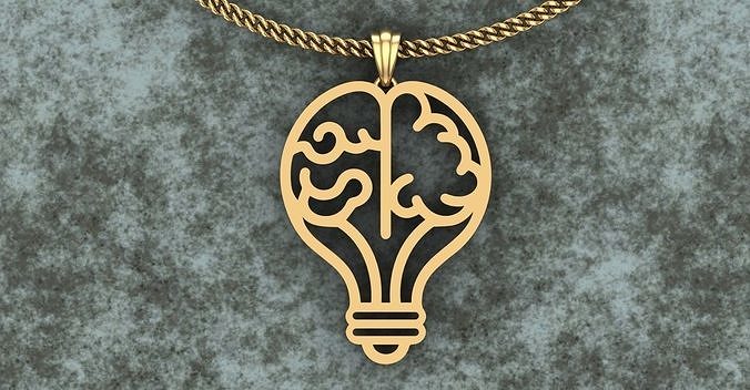 Brain Bulb Pendant 3D print model