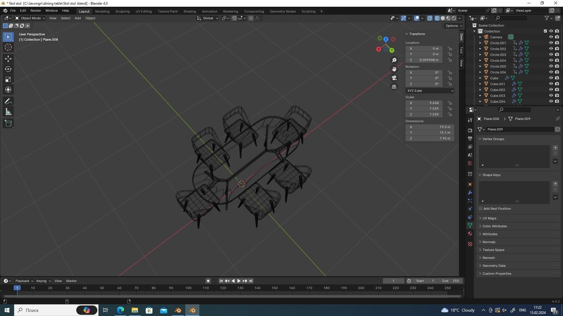 dining table 3D model_6